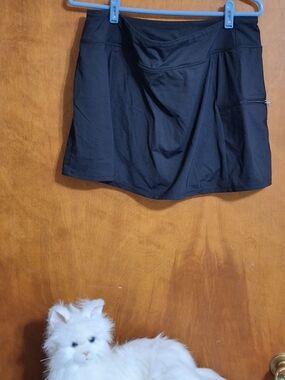 Beach House Black Swim Skort